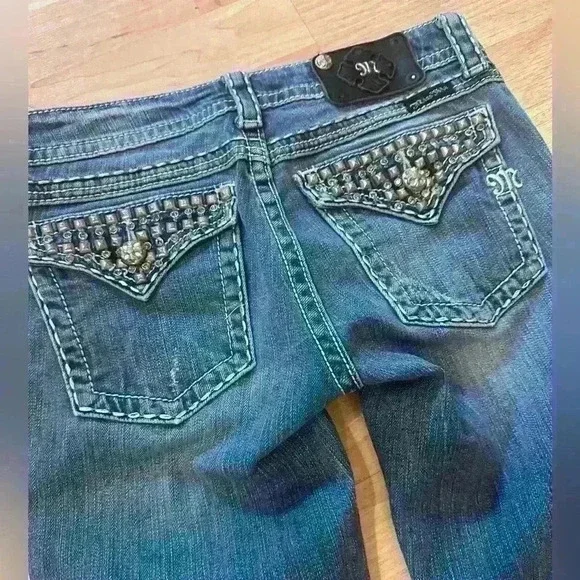 Miss Me Y2K Jeans Studded Pockets Size 28 🔥 - Picture 7 of 9
